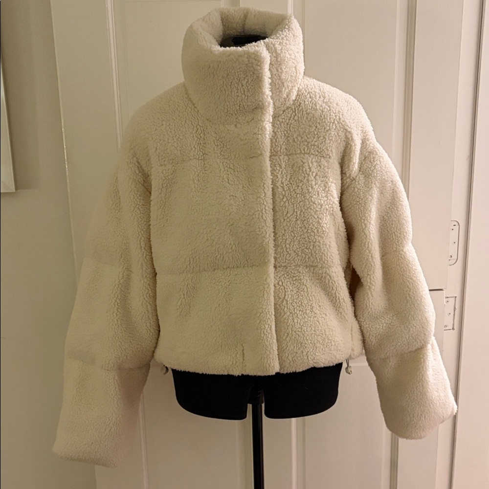 Cream Teddy Jacket for Women